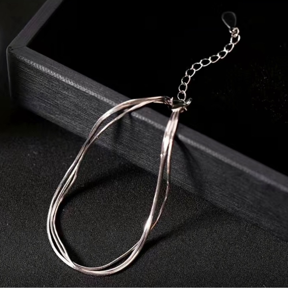 NWT Sterling Silver Layer Bracelet/Anklet - Picture 2 of 4